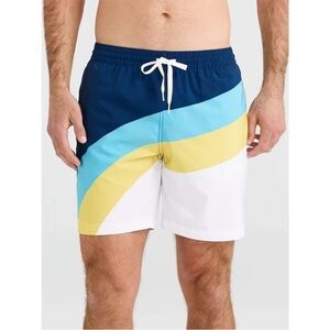 Chubbies The Shore Enough Mens Shorts Size Medium EUC Lined Blue Yellow White